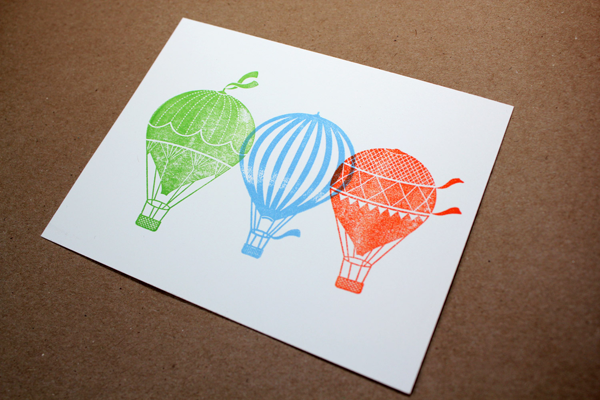letterpress balloons